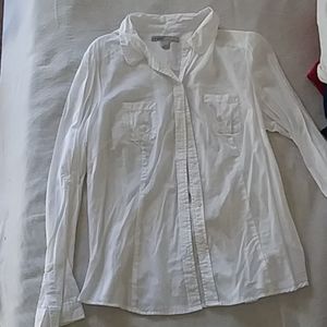 Old Navy White Long Sleeve Button Down
